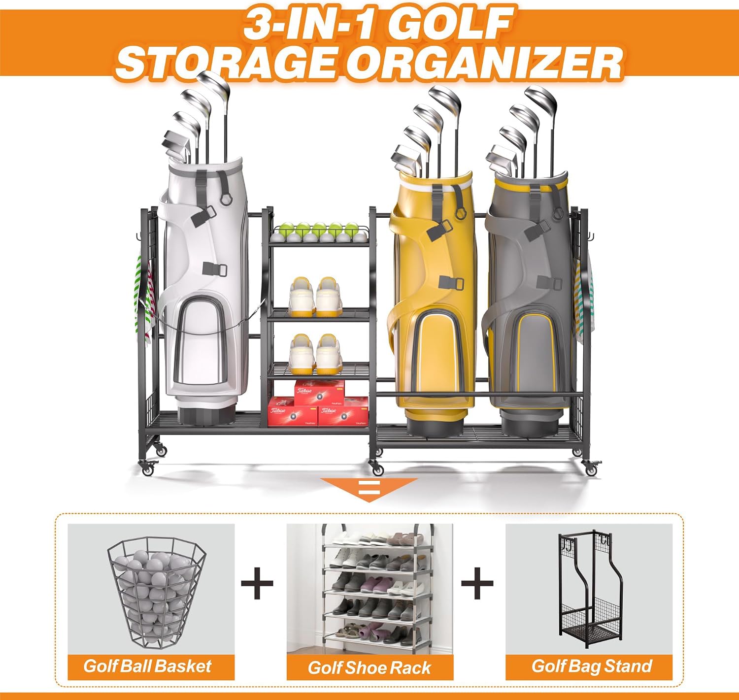ชั้นวางถุงกอล์ฟแบบแขวนผนัง สำห - Sports Equipment Garage Organizer บทวิจารณ์และราคา