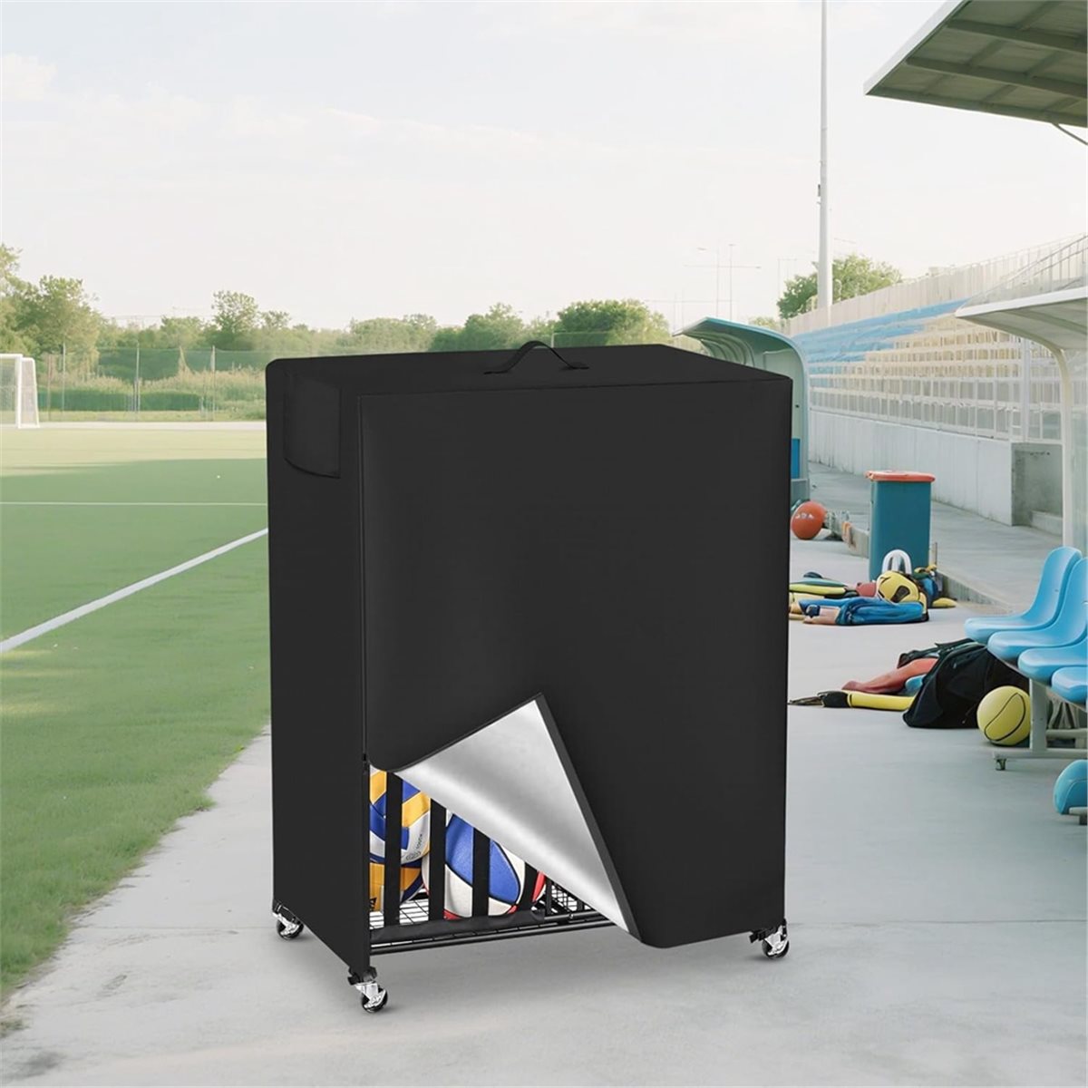 ผ้าคลุมแร็คบาสเก็ตบอล ผ้าคลุมอ - Sports Equipment Garage Organizer บทวิจารณ์และราคา