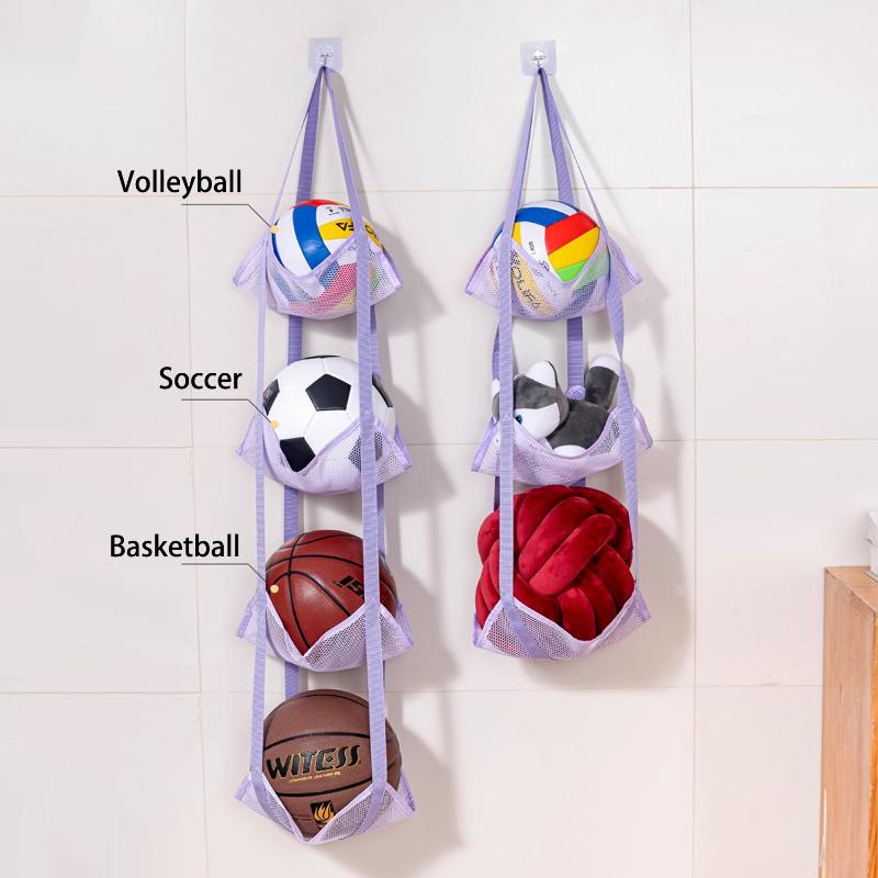 ถุงเก็บลูกบอลแบบแขวนผนัง ตาข่า - Sports Equipment Garage Organizer บทวิจารณ์และราคา