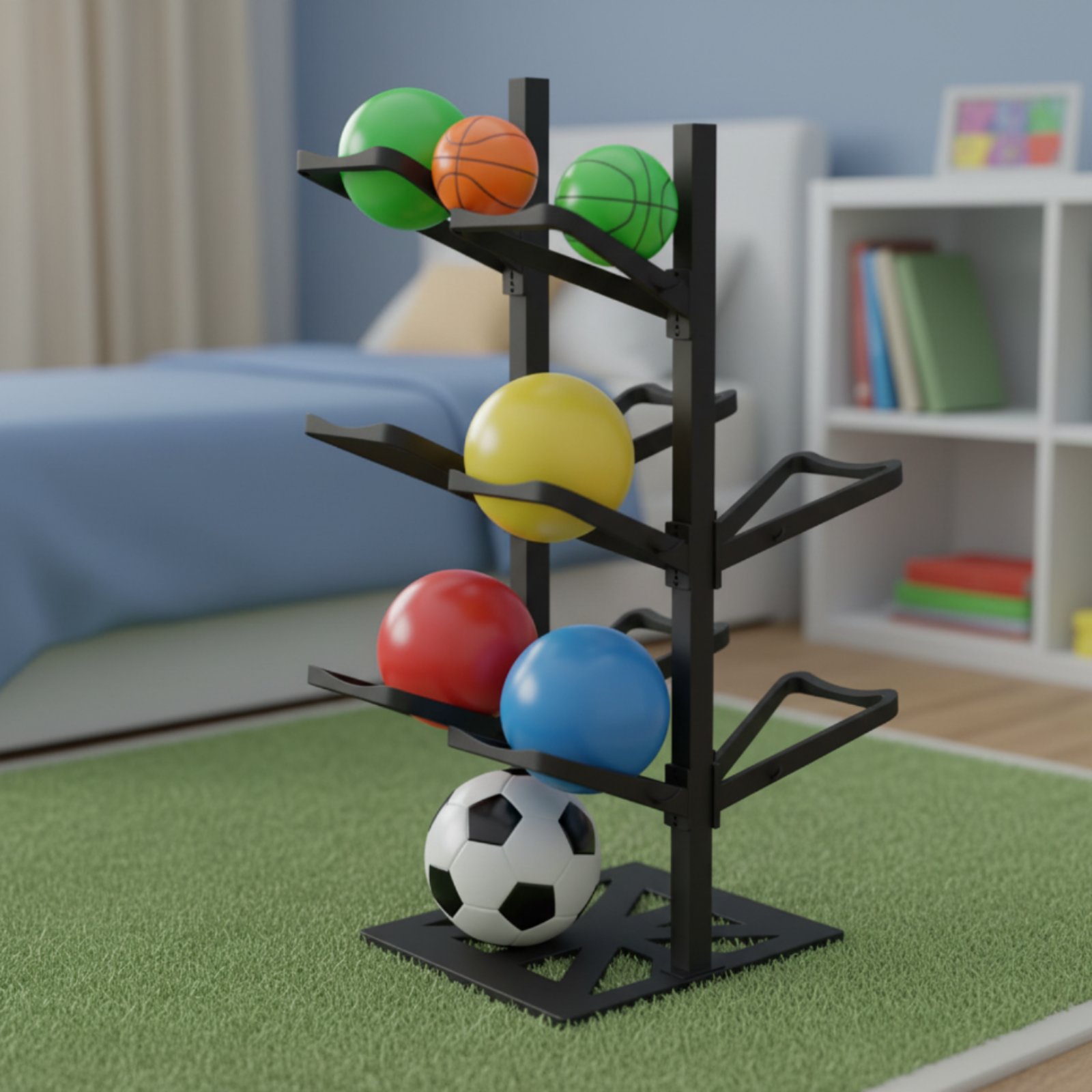 ชั้นวางบาสเก็ตบอล ชั้นวางเก็บล - Sports Equipment Garage Organizer บทวิจารณ์และราคา