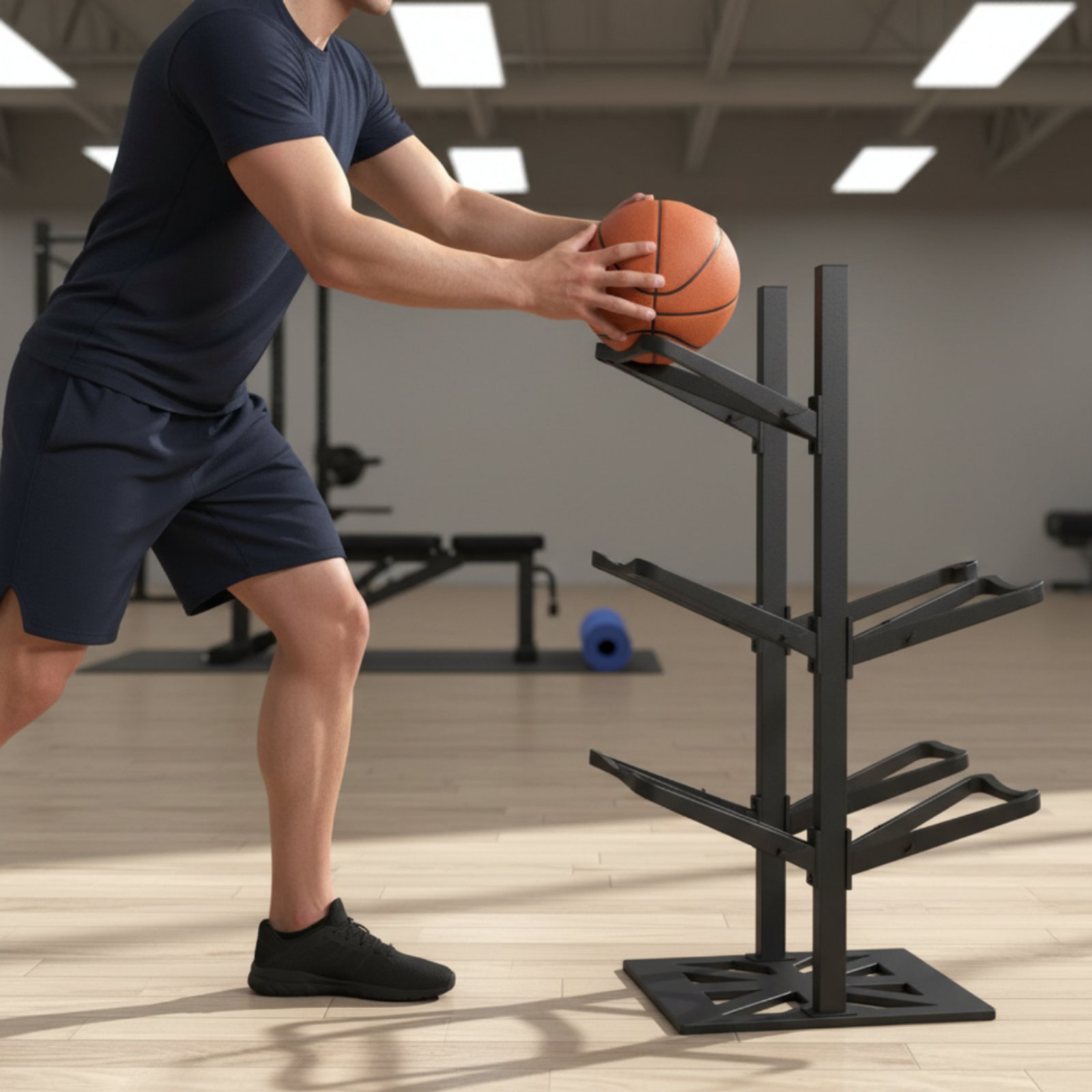 ชั้นวางบาสเก็ตบอล ชั้นวางเก็บล - Sports Equipment Garage Organizer บทวิจารณ์และราคา