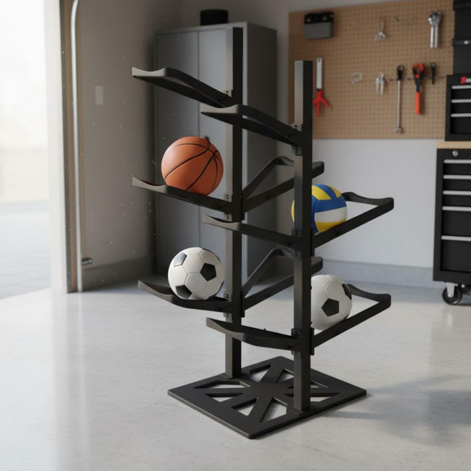 ชั้นวางบาสเก็ตบอล ชั้นวางเก็บล - Sports Equipment Garage Organizer บทวิจารณ์และราคา